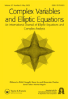 Special issue of the journal «Complex Variables and Elliptic Equations» in honour of Vladimir S. Rabinovich