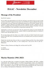 ISAAC Newsletter - December 2023